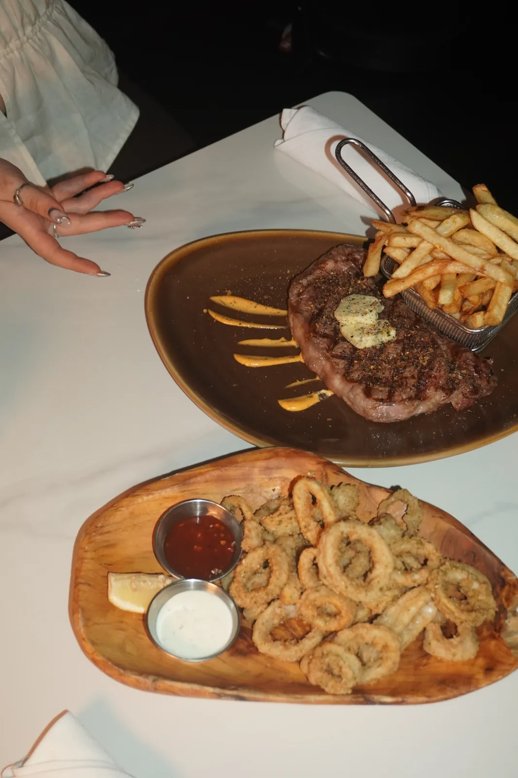 Steak-frites & calmars